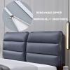 Wedge Body Positioning Support Headboard Cushion Reading Backrest King Size Throw Pillows Bedside Back Lumbar Pillow for Day Bed Bunk Bed,A,No headboard 74.8"/190cm view 4