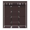69" Portable Clothes Closet Wardrobe Storage Organizer with Shelves and Non-Woven Fabric Cover for Hanging Clothes, Easy Assembly (Brown) view 1