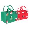 Didiseaon 2pcs Christmas Bag Christmas Treat Bag Felt Bag Xmas Tote Bags Christmas Party Favor Bag Xmas Bag Xmas Candy Bag Christmas Candy Holder Felt Bag Baby Cartoon view 1