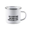 Funlucy 10 Oz Enamel Mug Metal Camping Mug Outdoor Camping Coffee Cup Keys Glasses Phone Debit Card Coffee Mug for Camping Backpacking Hiking Fishing Housewarming Gifts view 1