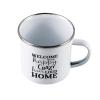 10 Oz Enamel Mug Metal Camping Mug Outdoor Camping Coffee Cup Welcome to Our Happy Crazy Fun Loud Home Coffee Mug for Camping Backpacking Hiking Fishing Housewarming Gifts view 2