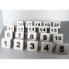 V3VOGUE Table Number Holder Stainless Steel Table Signs Used for Restaurants Hotels Cafes Bar Pub - 1-20/50/100 Metal Stackable Table Number Cards - Sturdy and Easy to Clean view 1
