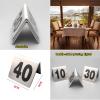 V3VOGUE Table Number Holder Stainless Steel Table Signs Used for Restaurants Hotels Cafes Bar Pub - 1-20/50/100 Metal Stackable Table Number Cards - Sturdy and Easy to Clean view 2