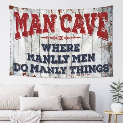 Boys Room Decor Teenager Where Manlly Men Do Manly Things Tapestry Bedroom Decor Aesthetic Backyard Bar Decor ( Size : 75X100CM )