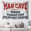 Boys Room Decor Teenager Where Manlly Men Do Manly Things Tapestry Bedroom Decor Aesthetic Backyard Bar Decor ( Size : 75X100CM ) view 1