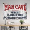 Boys Room Decor Teenager Where Manlly Men Do Manly Things Tapestry Bedroom Decor Aesthetic Backyard Bar Decor ( Size : 75X100CM ) view 3