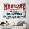 Boys Room Decor Teenager Where Manlly Men Do Manly Things Tapestry Bedroom Decor Aesthetic Backyard Bar Decor ( Size : 75X100CM ) view 4