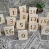 Retro Wooden Table Number Plate 1-25/1-50, 6x5cm Wooden Table Numbers Cards - Beautiful And Sturdy - Digital Restaurant Table Sign For Hotel Restaurant Cafe Bar ( Color : Wood B , Size : 1 to 25 ) view 1