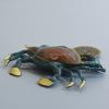 Brass Crab Sculpture,Feng Shui Crab Wealth Statue Model Crafts Desktop Ornament Bar Home Living Room Bookshelf Wine Cabinet Decor Accessories view 3