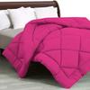 Tony's Textiles 3 Piece Luxury Diamond Pattern Comforter Set Premium Super Soft 600 GSM All Season 1000 Thread Count | 100% Egyptian Cotton - Full/Queen Size, Hot Pink Color view 2
