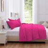 Tony's Textiles 3 Piece Luxury Diamond Pattern Comforter Set Premium Super Soft 600 GSM All Season 1000 Thread Count | 100% Egyptian Cotton - Full/Queen Size, Hot Pink Color view 3