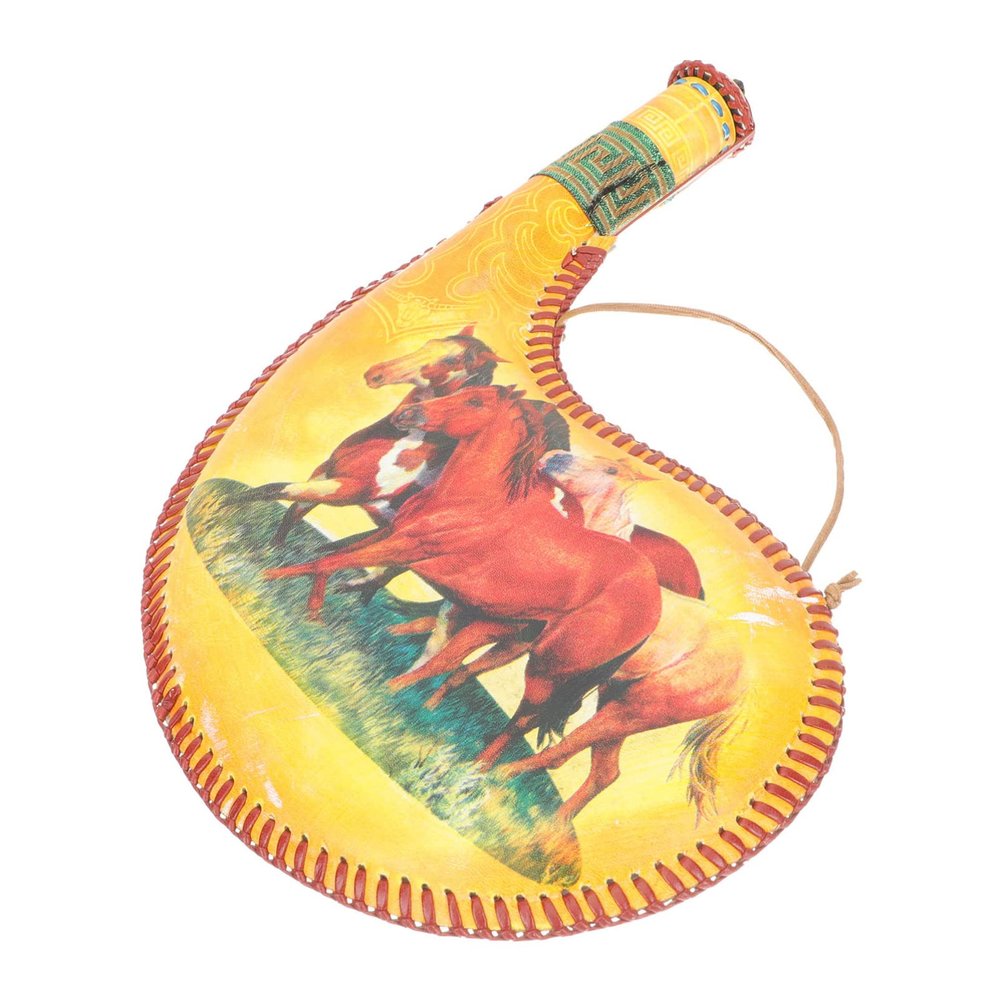 Bota Wine Bag Leather Water Canteen Portable Leak- Proof Wine Flasks Mongolian Water Bag Portable Sports Bottle Photograph Props for Performance Camping