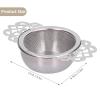 2Pcs Tea Infuser, Stainless Steel Tea Strainers for Loose Tea Mesh Tea Infuser Tea Strainers with Drip Bowls Tea Diffuser for Loose Tea(Silver) view 3