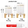 5/7.5L Glass Rice and Cereal Dispenser, Flour and Food Storage Container with Manual Switch and 500ml Measuring Cup, Airtight Grain Storage Bucket for Home and Kitchen(Size:7.5L) view 2