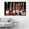 3 Panel Canvas Wall Art Musical Instrument Decorations Guitar Picture Poster and Prints Modern Home Wall Decor Music Artwork Wood Framed Gallery-Wrapped Ready to Hang, 60" Wx40 H view 4