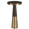 Bailey Street Home 22 inch Round Accent Table with Black Glass Top and Wood Base Contemporary Side Table Contemporary Accent & End Tables 208-Bel-4261645 view 1