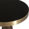 Bailey Street Home 22 inch Round Accent Table with Black Glass Top and Wood Base Contemporary Side Table Contemporary Accent & End Tables 208-Bel-4261645 view 3