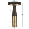 Bailey Street Home 22 inch Round Accent Table with Black Glass Top and Wood Base Contemporary Side Table Contemporary Accent & End Tables 208-Bel-4261645 view 4