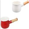 550ml Non-stick Milk Pan Double Mouth Mini Enamel Mixture Cooking Soup Pot (Color : A) view 3
