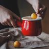 550ml Non-stick Milk Pan Double Mouth Mini Enamel Mixture Cooking Soup Pot (Color : E) view 4