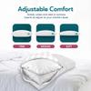 Sleepgram 2-Pack Cooling Bed Pillows & Removable Cover for Sleeping Sets, Queen Size - Adjustable and Washable Bedding Pillow Set for Comfortable Sleep view 2