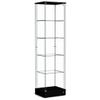 ALBO Glass Showcase Display Cabinet, Fast Installation Floor-Standing | 35,5x16,2x75 | for Bedroom Office Cabinet (Black) view 1