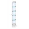 ALBO Glass Showcase Display Cabinet, Fast Installation Floor-Standing | 35,5x16,2x75 | for Bedroom Office Cabinet (Black) view 2