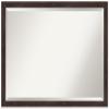 Amanti Art Brown Bathroom Mirror for Over Sink, 27x39 Fresco Dark Walnut Rectangle Vanity Mirror, Large Rustic Farmhouse Wood Frame, Hangs Horizonally and Vertically, Bathroom Wall Decor, Beveled Edge view 1