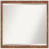 Amanti Art Brown Bathroom Mirror for Over Sink, 27x39 Fresco Light Pecan Rectangle Vanity Mirror, Large Country Rustic Wood Frame, Hangs Horizonally and Vertically, Bathroom Wall Decor, Beveled Edge view 1