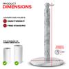 Modern Innovations Marble Paper Towel Holder Countertop Stand in White, for Kitchen and Bathroom, Heavy-Weight, Free-Standing, Fits Standard or Jumbo-Sized Roll view 2