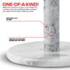 Modern Innovations Marble Paper Towel Holder Countertop Stand in White, for Kitchen and Bathroom, Heavy-Weight, Free-Standing, Fits Standard or Jumbo-Sized Roll view 3