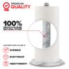 Modern Innovations Marble Paper Towel Holder Countertop Stand in White, for Kitchen and Bathroom, Heavy-Weight, Free-Standing, Fits Standard or Jumbo-Sized Roll view 4