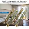 Set of 12 Pairs Rok Hardware 4" (102mm) Long Heavy Duty Steel Bed Rail Fasteners, Bed Rail Brackets, Zinc Plated, ROKBRF4 view 3