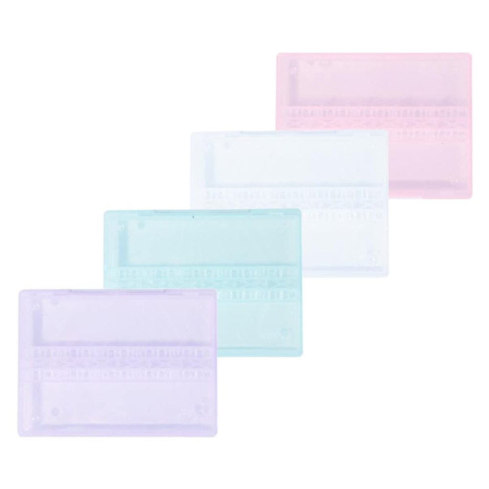 Beavorty 4pcs Nail Drill Bits Organizer Storage Case Lightweight Nail Polishing Tool Display Box for Salon and Use Made of Material Transparent Light