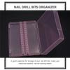 Beavorty 4pcs Nail Drill Bits Organizer Storage Case Lightweight Nail Polishing Tool Display Box for Salon and Use Made of Material Transparent Light view 3