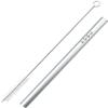 Shimomura Kihan 43946 Aluminum Straw, 0.4 inches (11 mm), Silver, Brush Included view 1