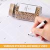 36 Pcs Spice Jars with Label- Glass Spice Jars with Gold Metal Caps,Shaker Lids, Funnel, Chalk Pen, Brush,Cleaning Cloth,Skiileor 4oz Seasoning Containers Bottles for Spice Rack, Cabinet, Drawer view 3