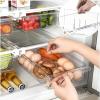 iCloverfull 2 Pack Fridge Organizer Drawer, Refrigerator Drawer Organizer, Pull Out Shelf Holder Storage Tray Drawer Bin Fit for Shelf Under 0.6", Small view 2