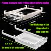iCloverfull 2 Pack Fridge Organizer Drawer, Refrigerator Drawer Organizer, Pull Out Shelf Holder Storage Tray Drawer Bin Fit for Shelf Under 0.6", Small view 3