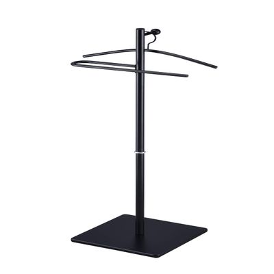 Proman Products VL17241 Kumo Freestanding Metal Valet Stand Organizer with Removable Hanger, Trouser Bar, Black, 11.5" W x 11.5" D x 41" H