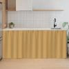 SK Studio Short Curtains for Kitchen, Privacy Cabinet Curtain Dust-Proof Window Shades Doorway Curtain for Closet Storage Room Khaki, 39.4" W x 39.4" H view 1