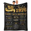 50th Birthday Gifts for Her/Him, 50th Birthday Gifts for Women Men, 50th Birthday Gift Ideas Throw Blanket 60 x 50 Inch, 1976 Birthday Gifts for Woman Man, 50 Year Old Gifts for Women/Men Turning 50 view 1