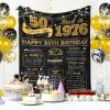50th Birthday Gifts for Her/Him, 50th Birthday Gifts for Women Men, 50th Birthday Gift Ideas Throw Blanket 60 x 50 Inch, 1976 Birthday Gifts for Woman Man, 50 Year Old Gifts for Women/Men Turning 50 view 2