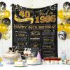 40th Birthday Gifts Women Men, 40 Year Old Birthday Gifts for Women Men, 40th Bday Gift Ideas Throw Blanket 60 x 50 Inch, 1986 Bday Gift for Woman Man, 40 Yr Old/Forty Presents for Female Male view 2