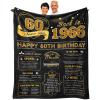 60th Birthday Gifts for Women Men, 60 Year Old Birthday Gifts for Women Men, 60th Birthday Gift Ideas Throw Blanket 60 x 50 Inch, 1966 Birthday Gift for 60 Year Old Woman, Best Gifts for 60th Birthday view 1