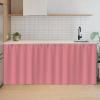 SK Studio Short Curtains for Kitchen, Privacy Cabinet Curtain Dust-Proof Window Shades Doorway Curtain for Closet Storage Room Pink 1, 39.4" W x 39.4" H view 1