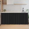 SK Studio Short Curtains for Kitchen, Privacy Cabinet Curtain Dust-Proof Window Shades Doorway Curtain for Closet Storage Room Black, 39.4" W x 39.4" H view 1