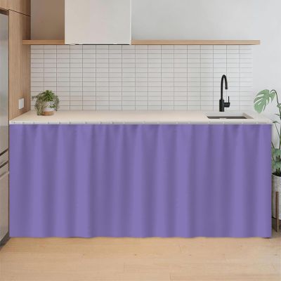 SK Studio Short Curtains for Kitchen, Privacy Cabinet Curtain Dust-Proof Window Shades Doorway Curtain for Closet Storage Room Purple, 39.4" W x 39.4" H