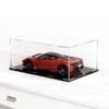 HEMYLU Acrylic Display Case with Lid, Rectangle Clean Acrylic Box with Matte Black Stand for 1:18 Diecast Model Cars (13x6.7x6.3 inch) view 1