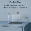 HEMYLU Acrylic Display Case with Lid, Rectangle Clean Acrylic Box with Matte Black Stand for 1:18 Diecast Model Cars (13x6.7x6.3 inch) view 3